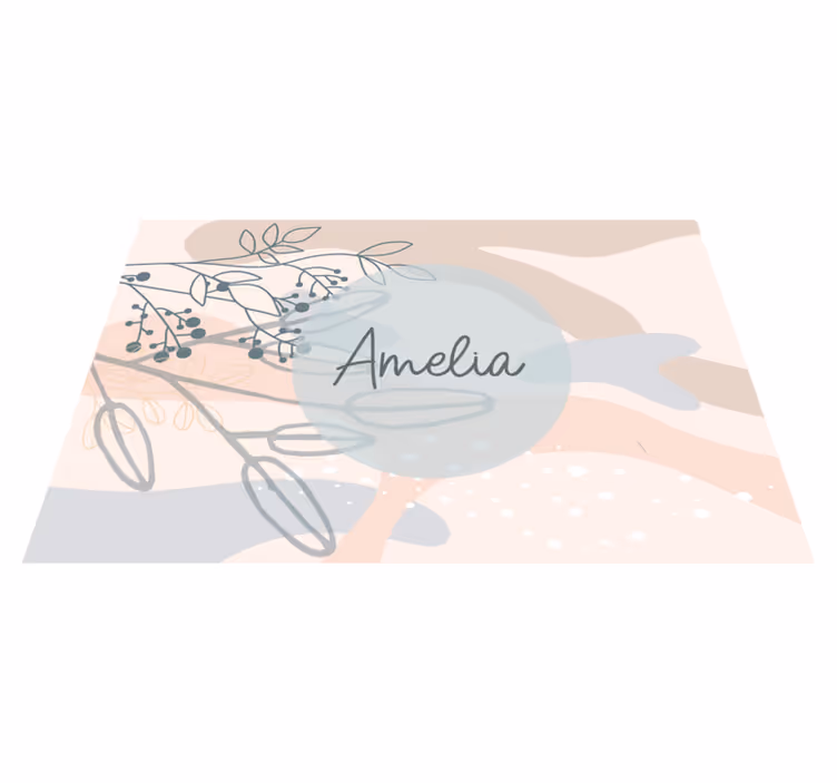 Navn dækkeserviet personlig elegant stil - TenStickers