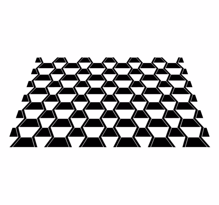 Dækkeserviet med stiliseret hexagonal mønster - TenStickers