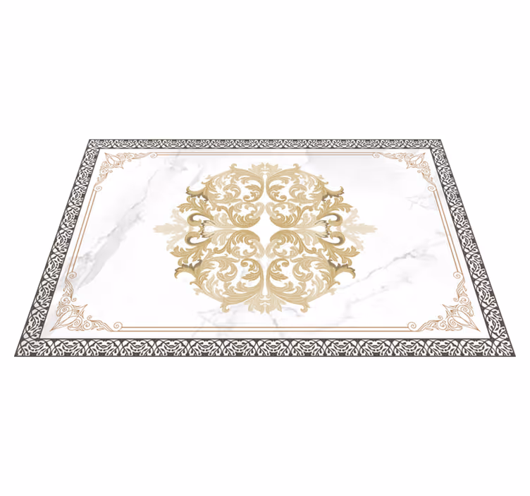 Barok hvid marmor elegant dækkeserviet - TenStickers