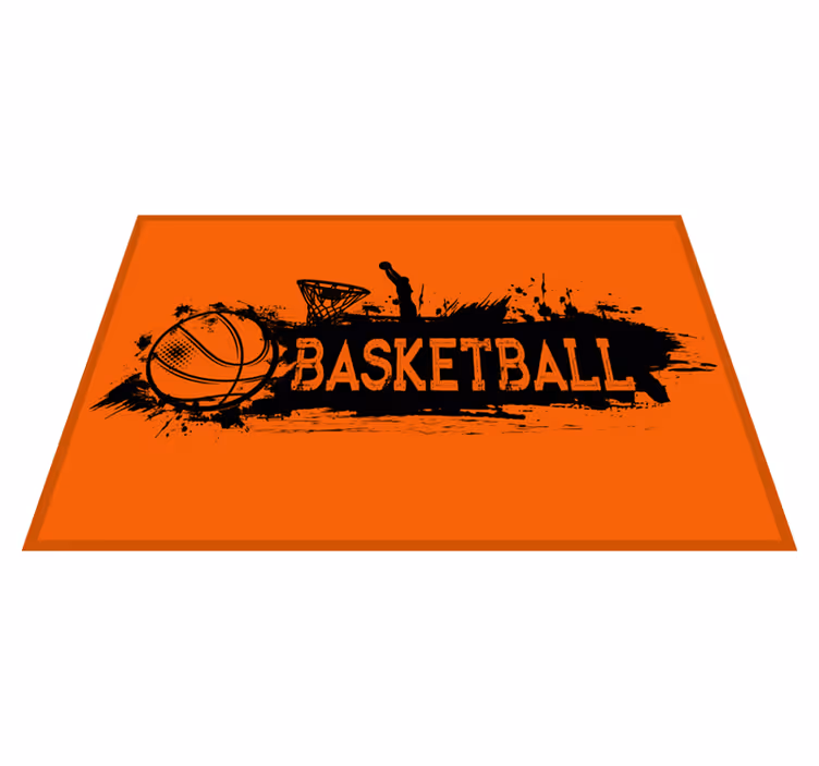 Orange basketball motiv dækkeserviet - TenStickers