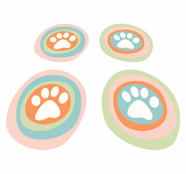 Pet poter skål dækkeserviet original - TenStickers