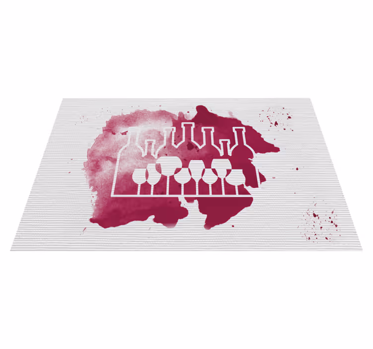Glas og vin morderne dækkeserviet  - TenStickers