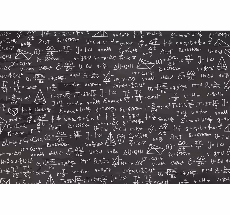 Matematik tavle mønster fototapet til teenageværelse - TenStickers