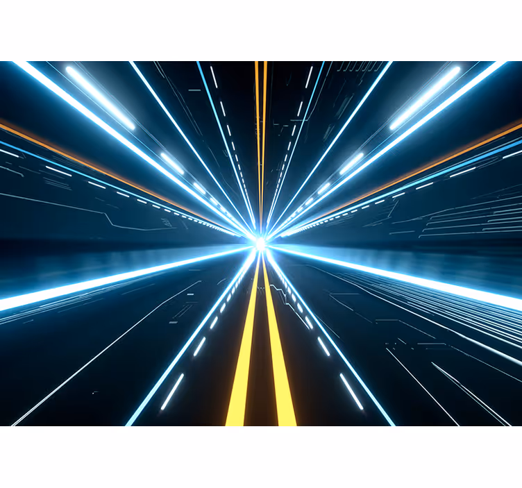 Futuristisk hallway 3d fototapet - TenStickers