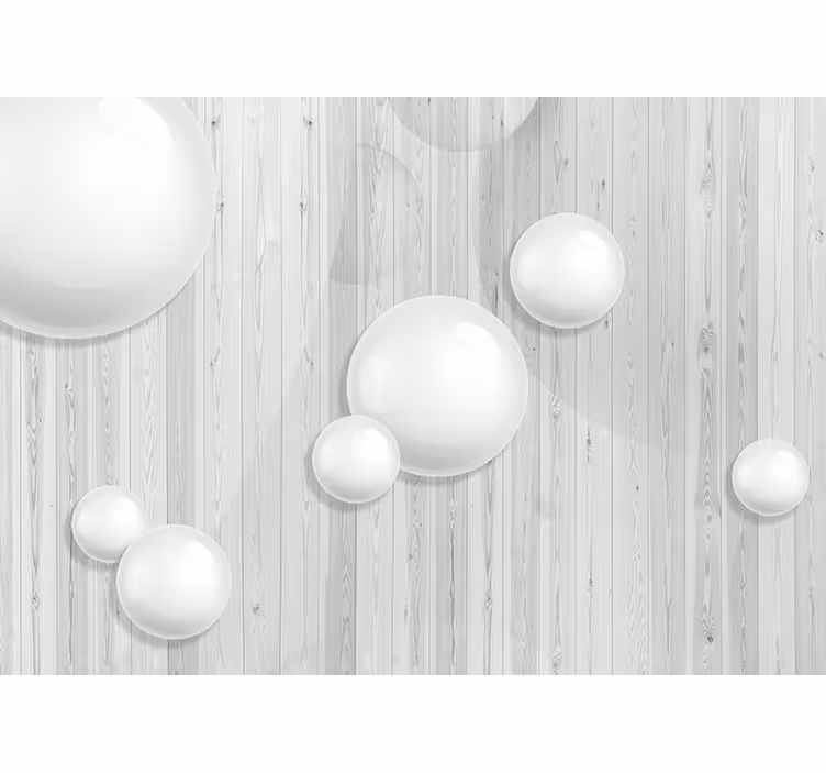 3d sfærer fototapet tapet - TenStickers