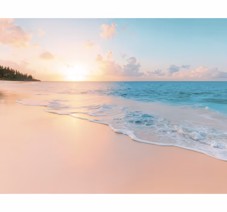 Design med en rolig solnedgang fototapet hav - TenStickers