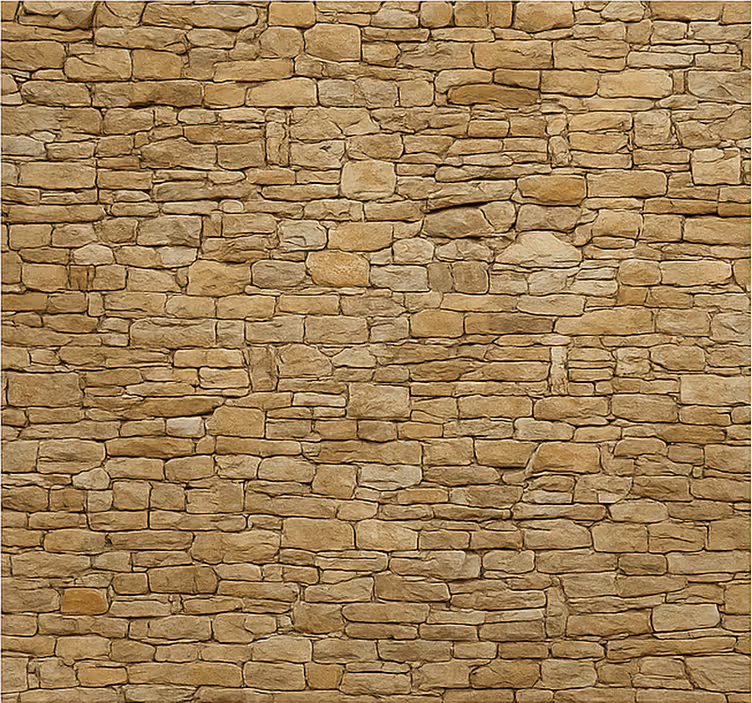 Beige stenvæg fototapet stue - TenStickers