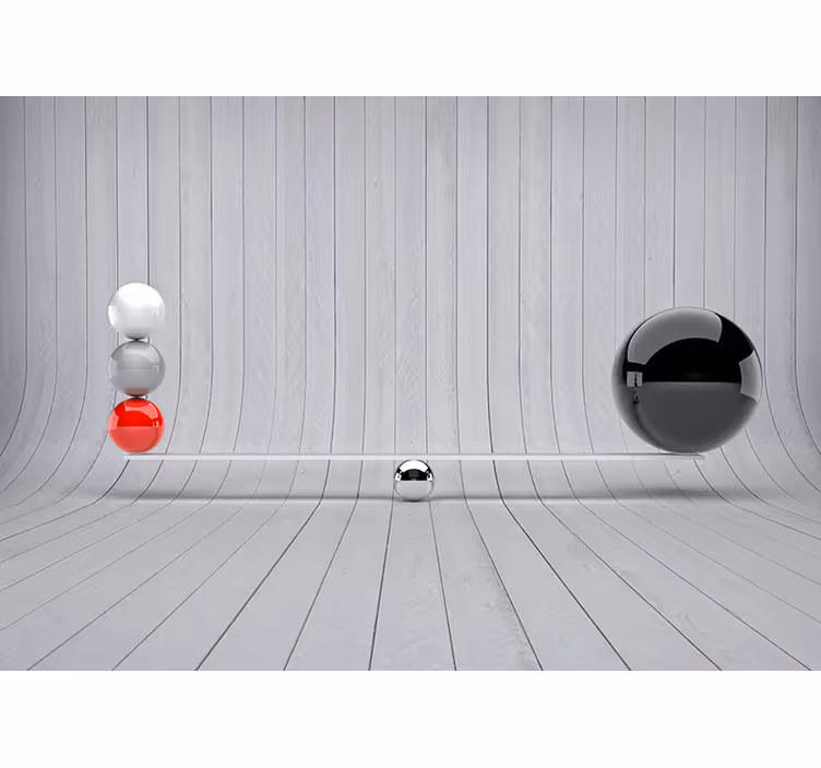 Minimalistisk interiørstil 3d fototapet - TenStickers