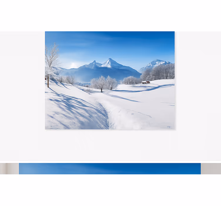 Vinteralpin sti fototapet bjerg - TenStickers