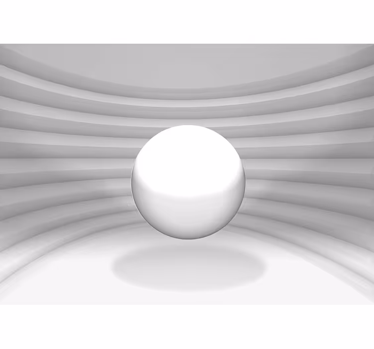 Sfærisk optisk illusion 3d fototapet - TenStickers