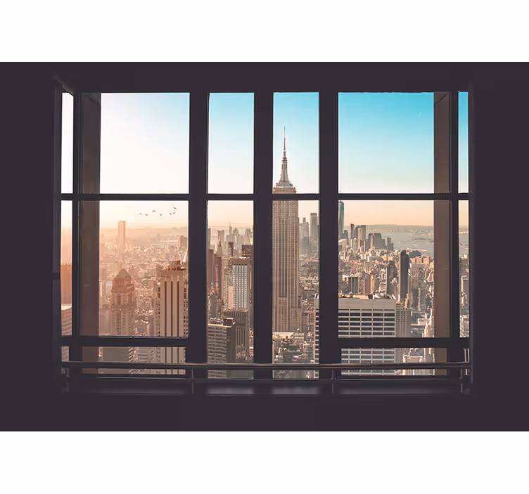 Solrig morgen i new york fototapet - TenStickers