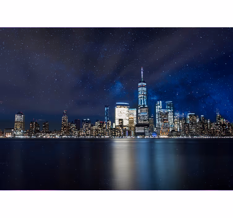 Stjerneklar nat over new york fototapet - TenStickers