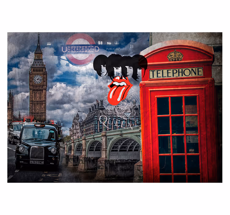 Collage af london fototapet - TenStickers