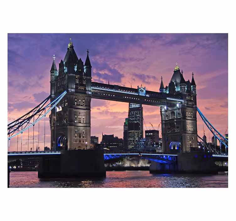 London bridge tusmørke London fototapet - TenStickers