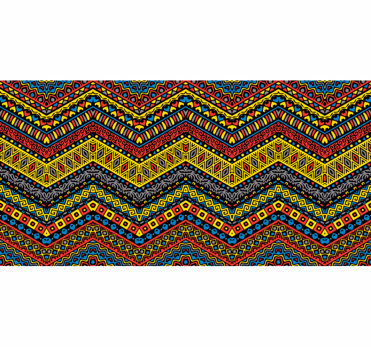 Afrikansk fototapet farverig tribal - TenStickers