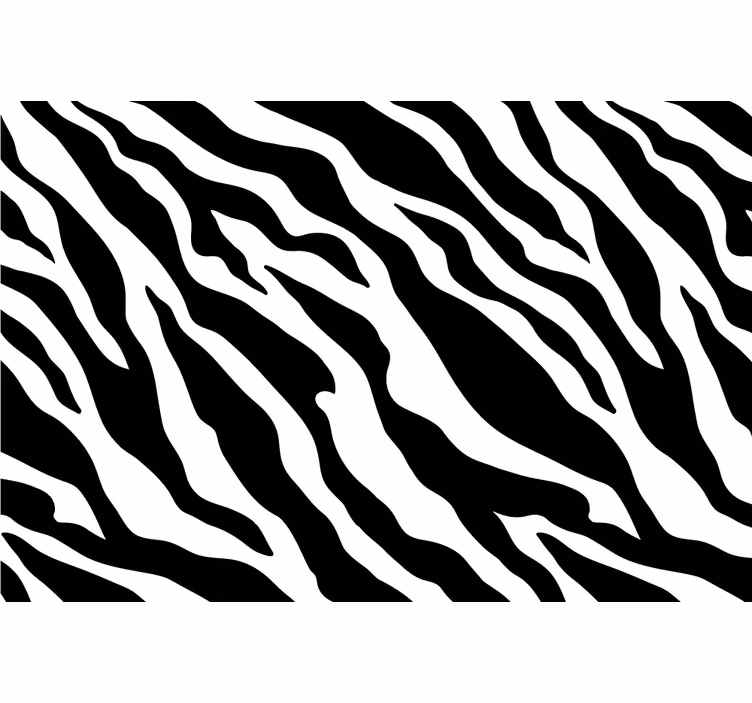 Afrikansk fototapet sort og hvid zebra mønster - TenStickers