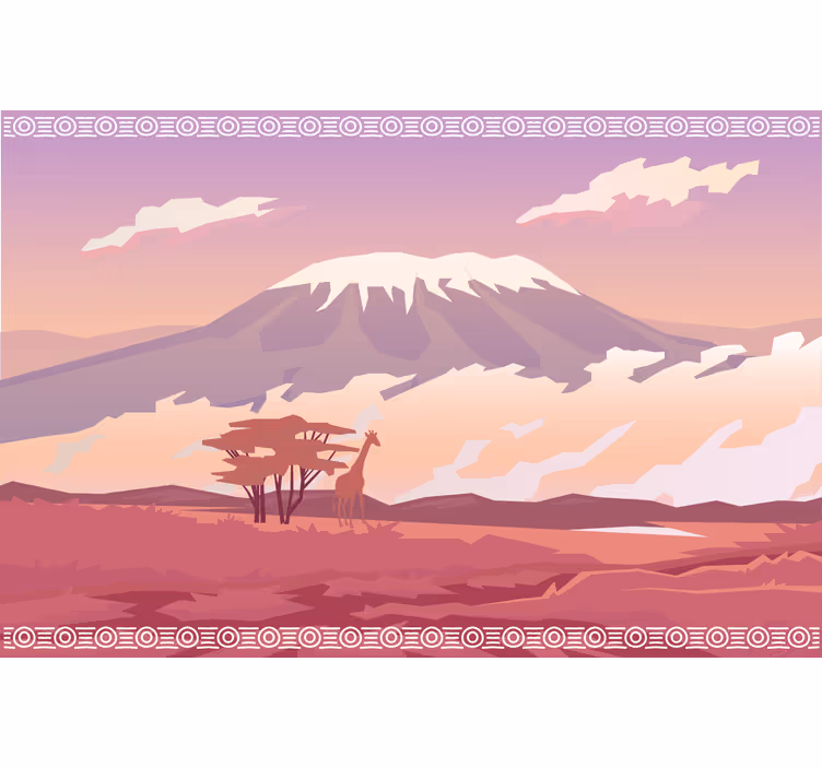 Afrikansk fototapet kilimanjaro - TenStickers