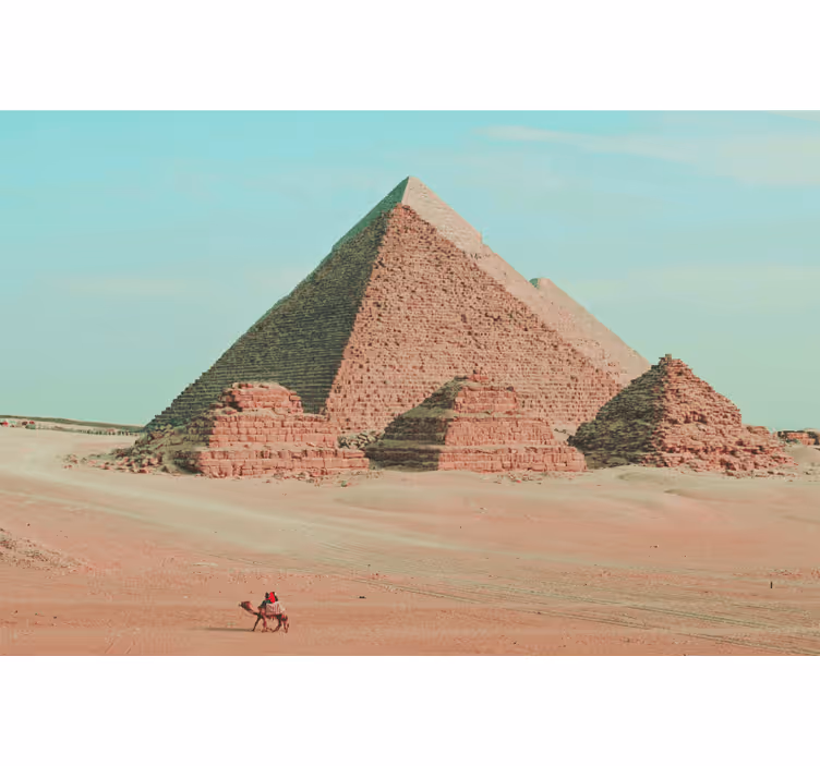 Afrikansk fototapet pyramideæstetik fotografi - TenStickers