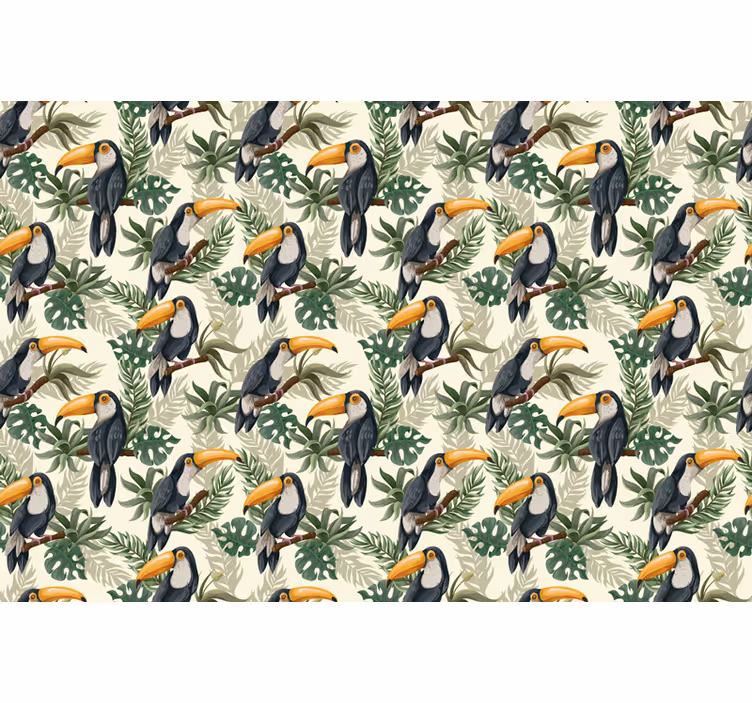 Fototapet jungle i frodig grøn natur - TenStickers