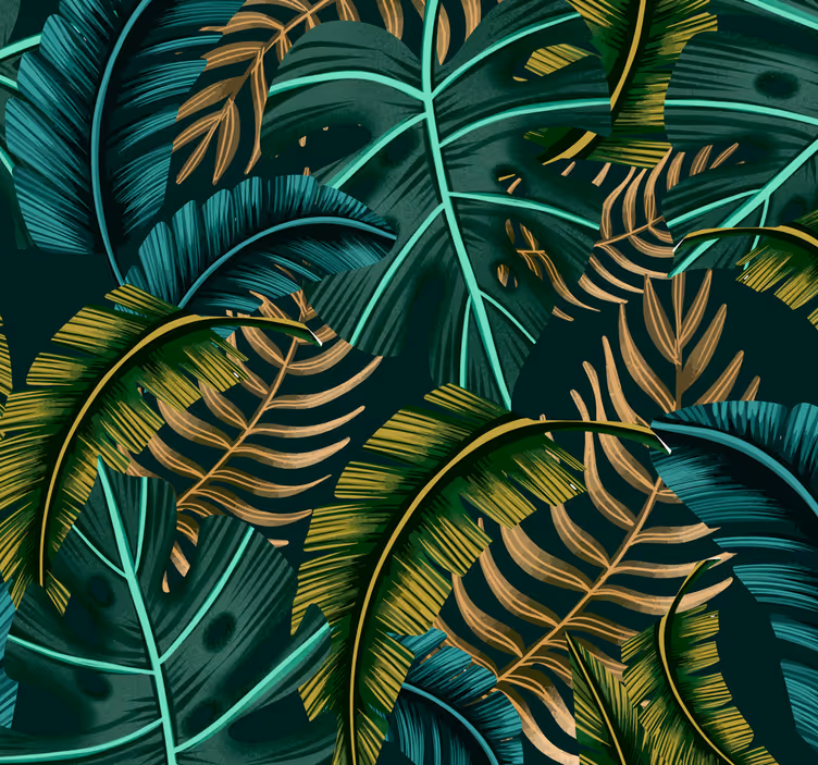 Fototapet jungle tropiske blade - TenStickers