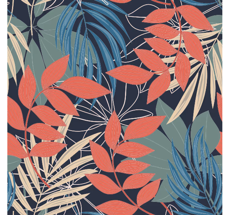 Fototapet jungle moderne elegant dyre og plante mønster - TenStickers
