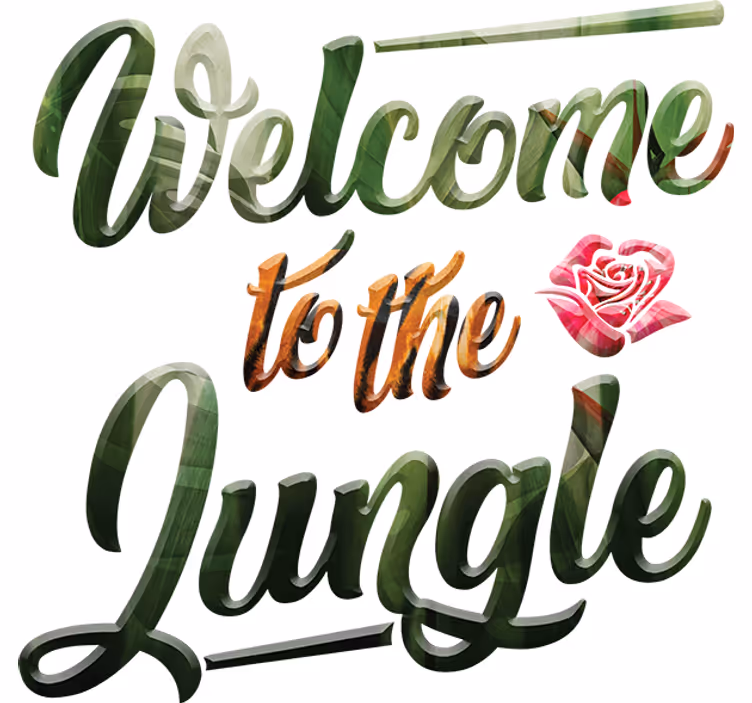 Fototapet jungle velkommen til junglen - TenStickers