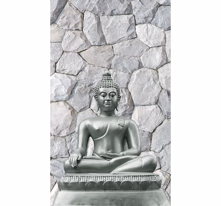 Fototapet buddha steneffekt - TenStickers