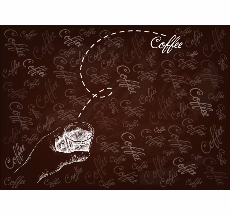 Køkken fototapet kaffekop motiv - TenStickers