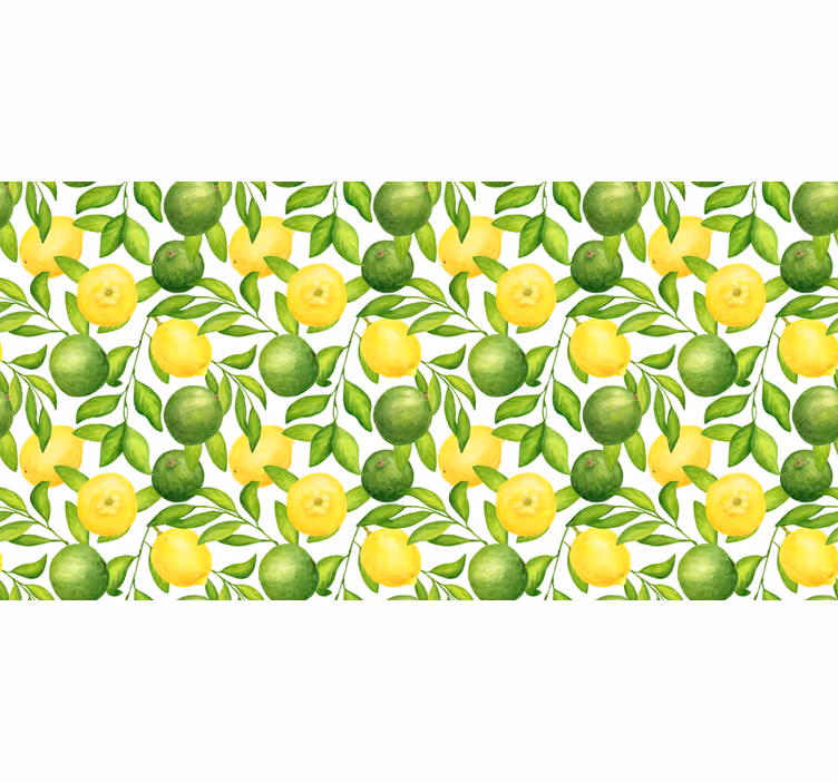 Køkken fototapet citroner og limer - TenStickers