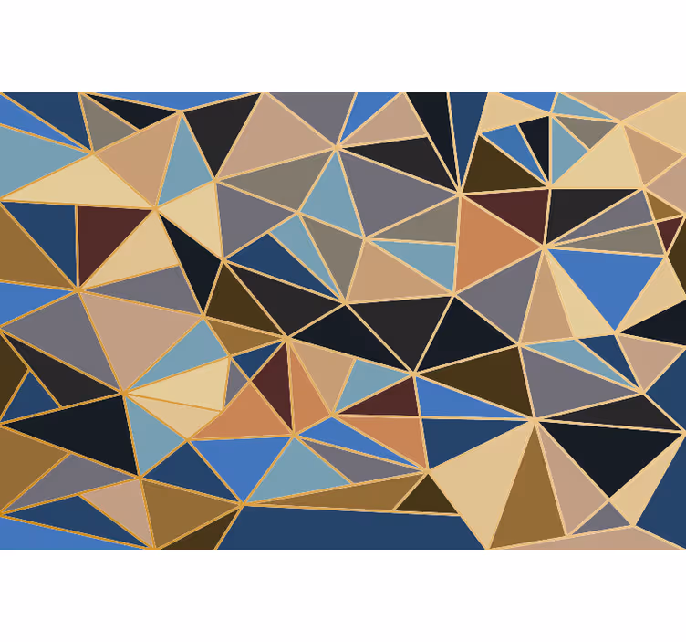 Køkken fototapet geometrisk multicolor mosaik - TenStickers