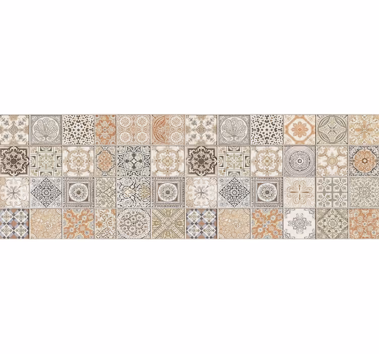 Beige fototapet vintage varm collage - TenStickers