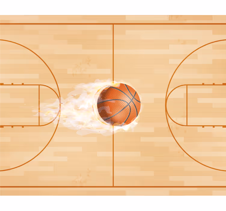 Beige fototapet basketballbane - TenStickers
