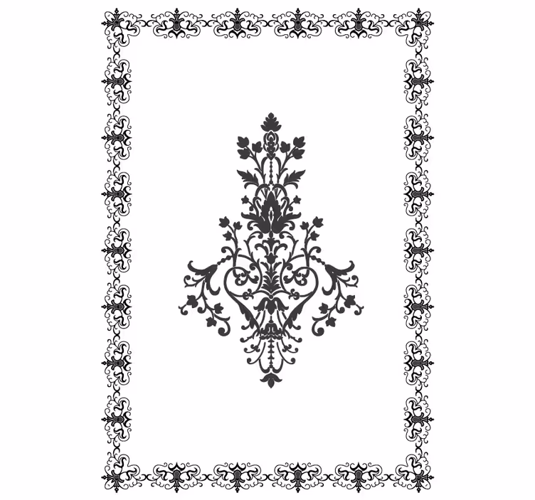 Fototapet hvid gammel damask - TenStickers