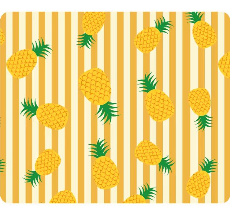 Fototapet gul ananas mønster - TenStickers