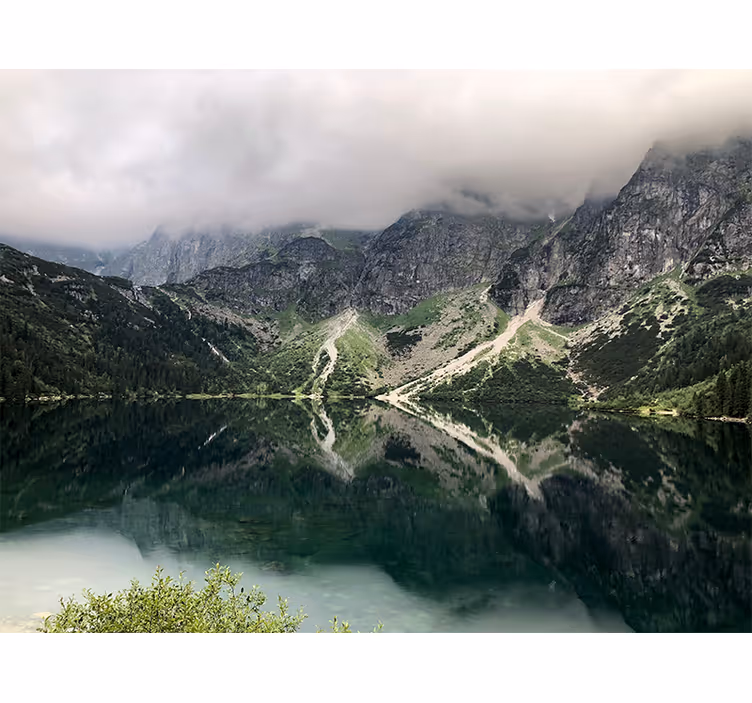 Grøn fototapet morskie oko sø - TenStickers
