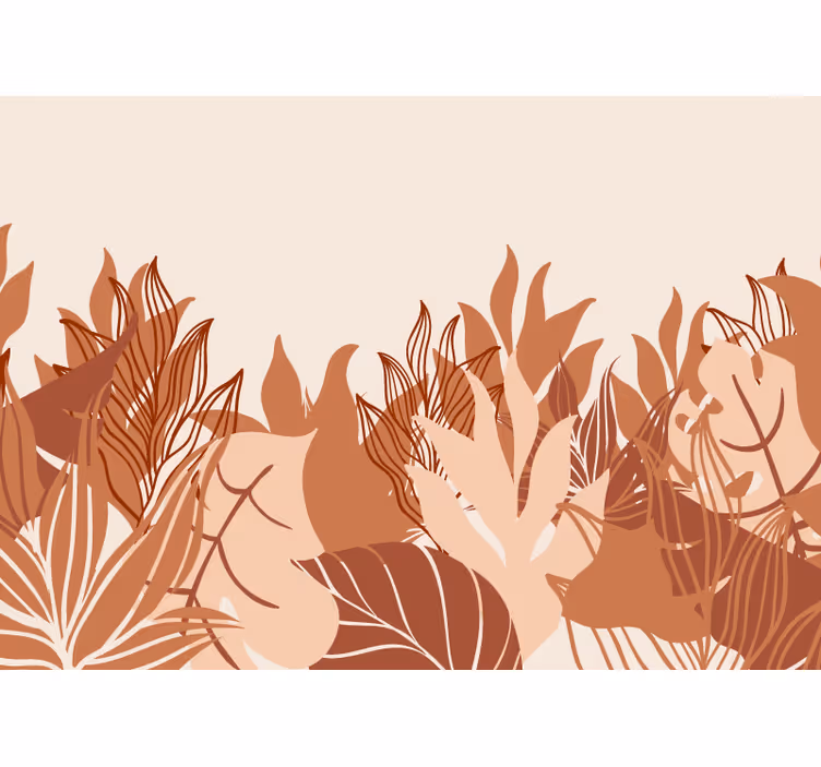 Fototapet terracotta tropisk landskab - TenStickers
