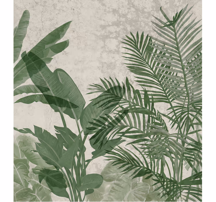 Tapet natur minimalistiske jungleafs - TenStickers