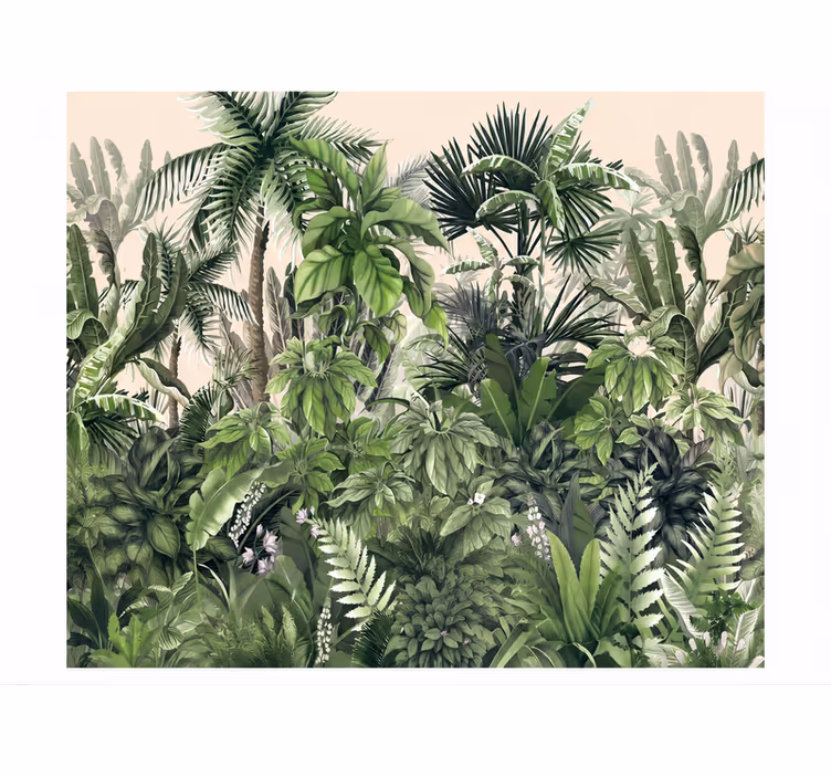 Tapet natur tæt tropisk jungle - TenStickers