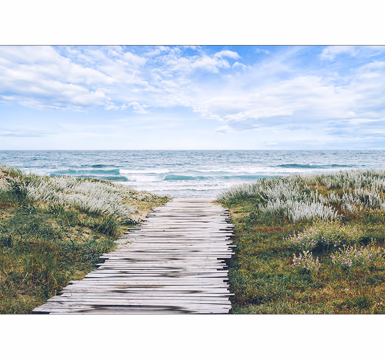 Ferie ved havet landskab fototapet - TenStickers