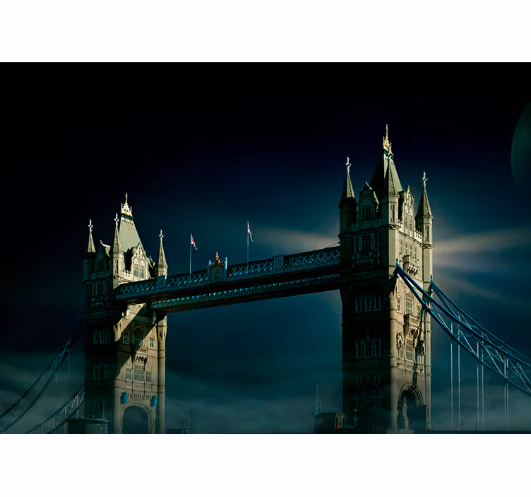 London bridge om natten london fototapet - TenStickers