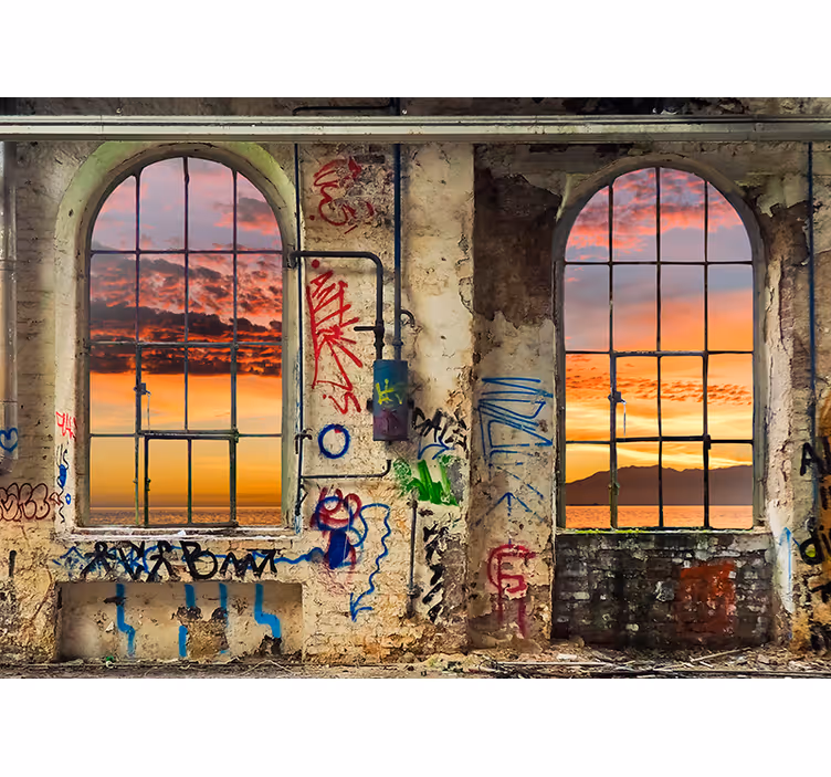 Kystlandskab 3d fototapet - TenStickers