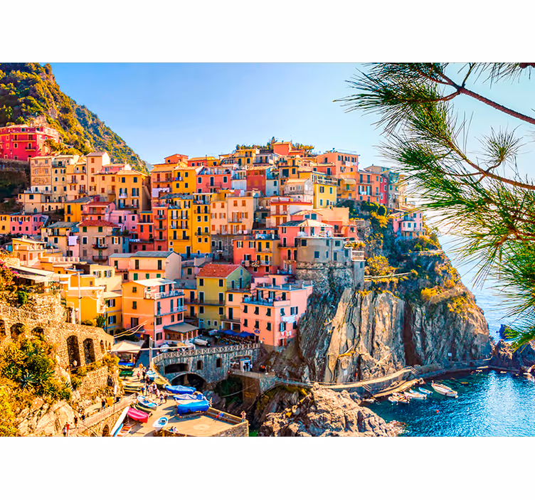 Italiensk kyst fototapet til dig - TenStickers