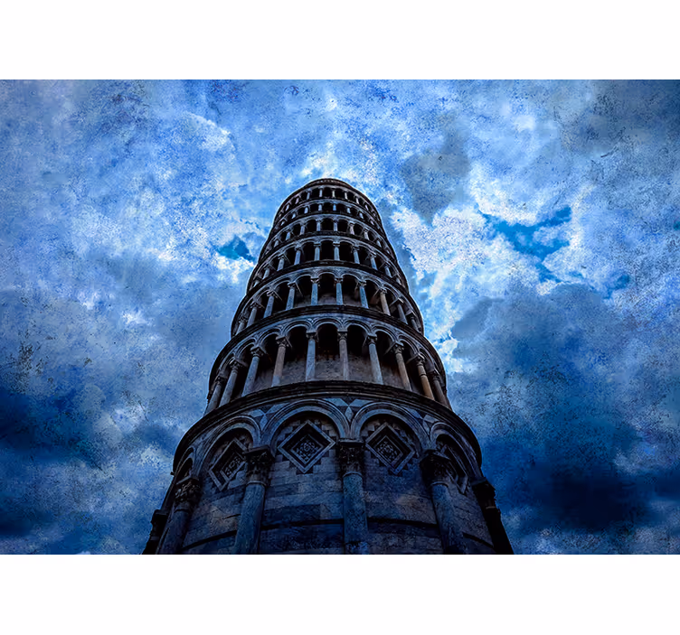 Tårn af pisa fototapet til dine vægge - TenStickers