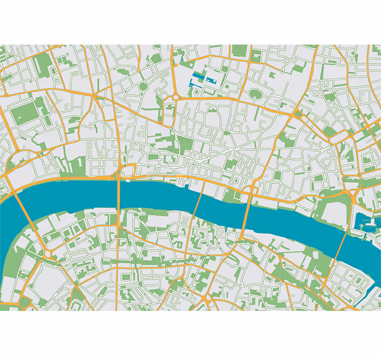 Kort over london fototapet til dig! - TenStickers