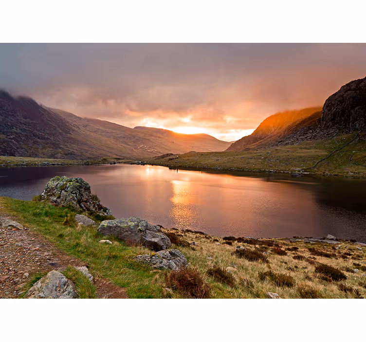Snowdonia nationalpark bjerg fototapet - TenStickers