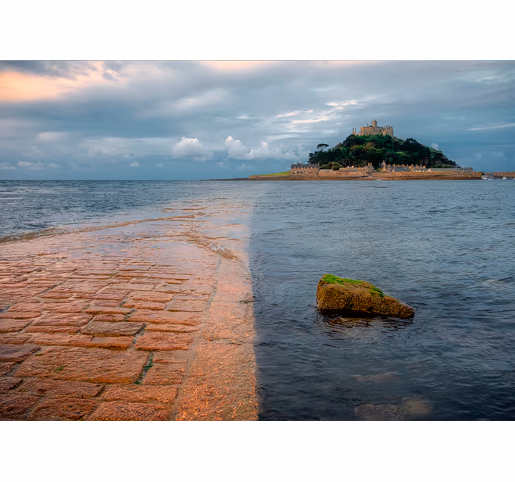 St micheals mount cornwall landskab fototapet - TenStickers