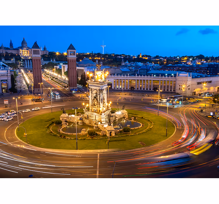 Barcelona plaza de españa byfototapet - TenStickers