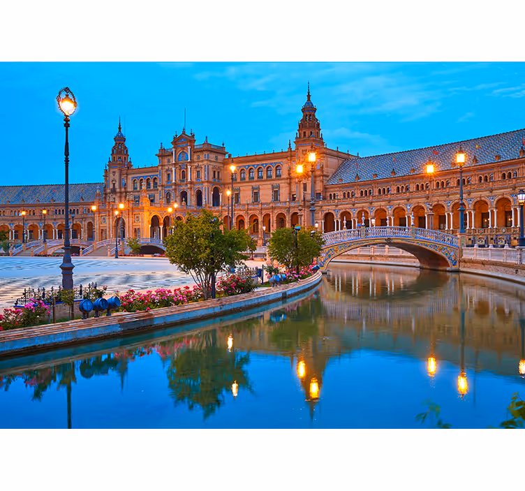 Sevilla i aften fototapet - TenStickers