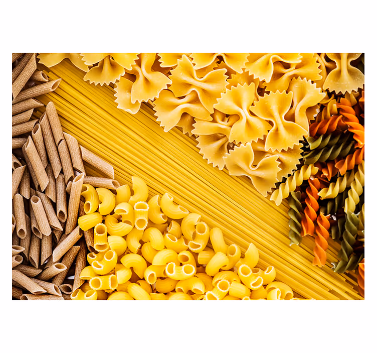 Forskellige pasta køkken fototapet - TenStickers