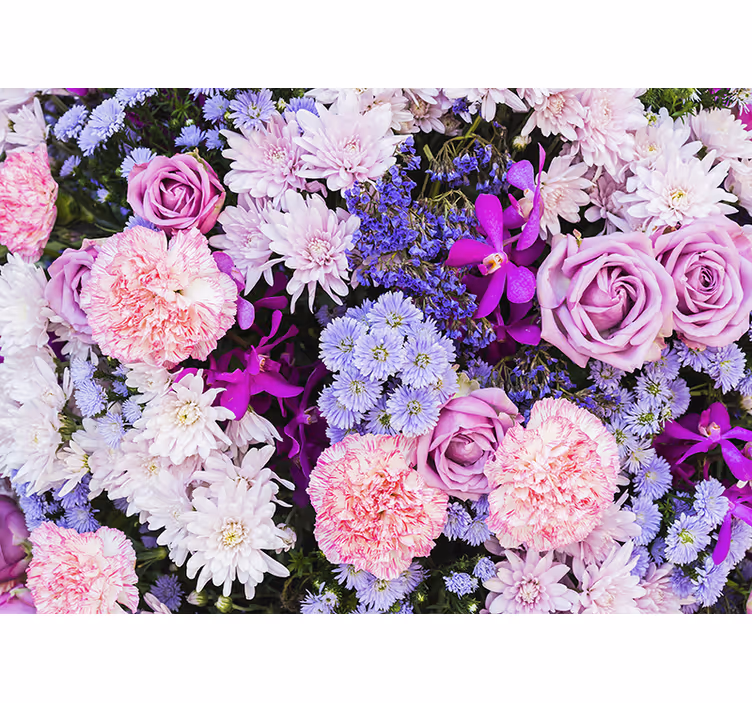 Smukke blomster foto fototapet - TenStickers